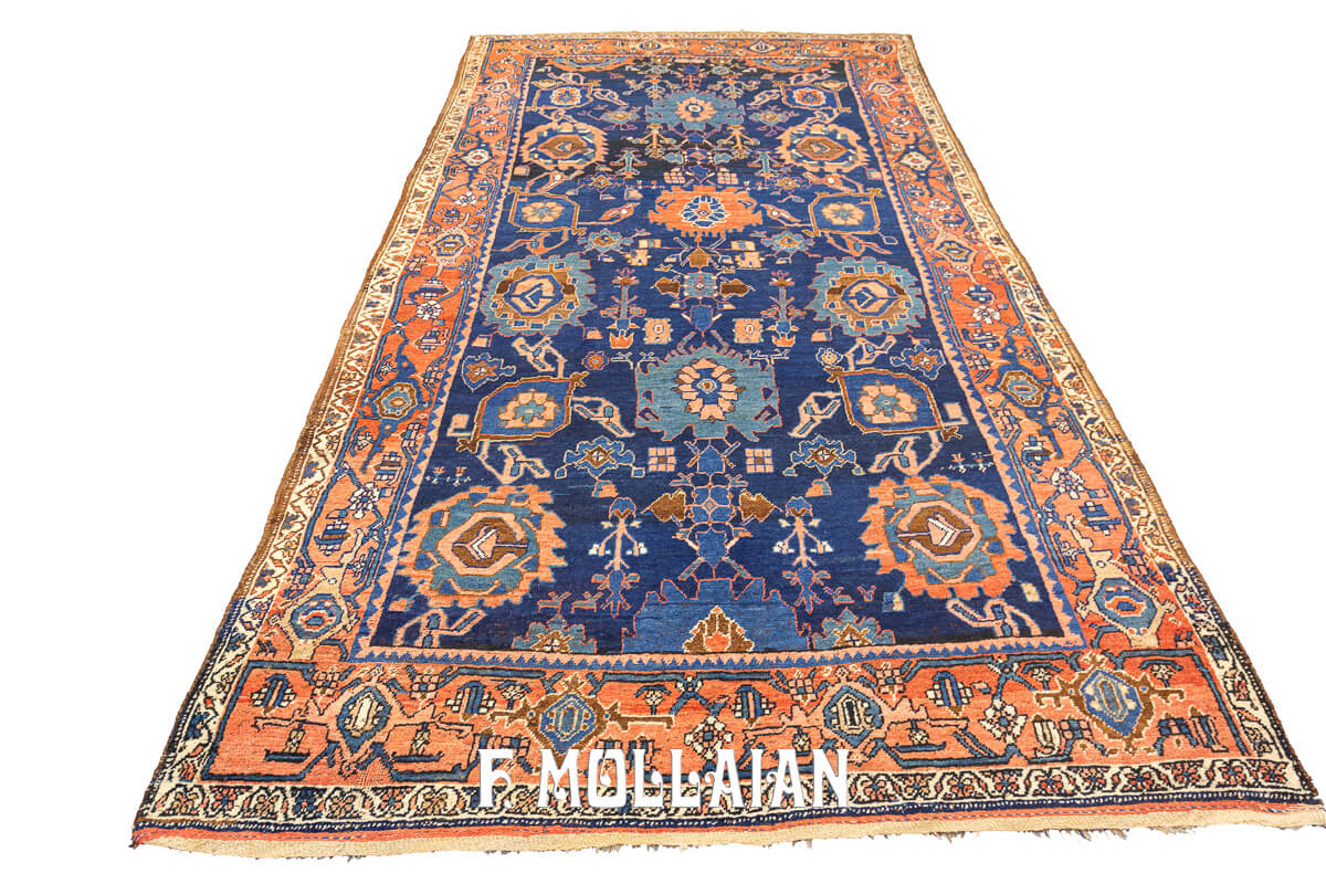 Tapis Bidjar Motif Tribal Champ Bleu n°:91231268